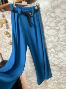 Niebieskie spodnie damskie pas 100 uniwersalne