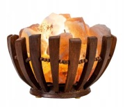 LAMPA SOLNA DREWNIANA MISA HIMALAJSKA NATURALNA JONIZATOR POWIETRZA LAMPKA