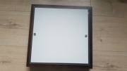 PLAFON STAL DREWNO 4 ŻARÓWKI ŚCIANA SUFIT 39cm E27 KWADRAT
