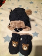 Czapka uszatka i rękawiczki r.42