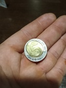 5 złotych destrukt, błąd menniczy