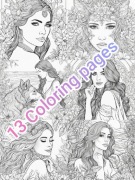 PDF 13 kolorowanek dla dorosłych kobiet