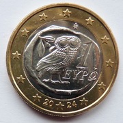 GRECJA 2024 1 EURO UNC !!!!!!!!!!