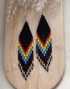 Kolczyki z japońskich koralików.