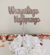 Topper napis na piku Wszystkiego Najlepszego