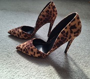 Szpilki buty Charlotte Russe Leopard Print rozm 38 (US 8) wysokie obcasy
