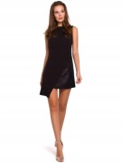 Krótka sukienka dwuwarstwowa czarna rozm. XL