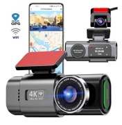 Nowa Kamera Samochodowa Dash Cam 4K UHD Dual Wi-Fi 5 GHz + GPS 