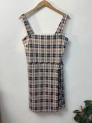 Sukienka dzianinowa w pepitkę wiązana sukieneczka w kratkę kratę Quiz 42 XL