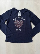 granatowa bluzka z wisienkami 14 lat 158 nowa z metką