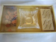 Świecznik ozdobny z suszonymi kwiatami