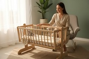 Kołyska dziecięca niemowlęca drewno sosnowe