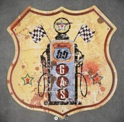 Tablica rejestracyjna ozdobna route 66 formula 1 gas amerykańska metalowa