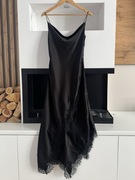 Sukienka satynowa bieliźniana Zara rozmiar S z koronką