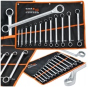 KLUCZE OCZKOWO-GIĘTE 6-32MM 12szt BLACK