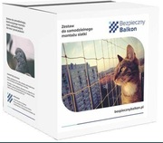 Siatka na balkon dla kota/na ptaki zestaw 3x4m