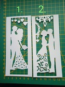 Scrapki witraże ślubne,zestaw 2szt