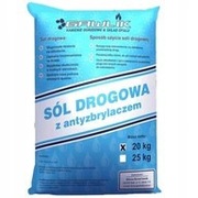 SÓL DROGOWA Z ANTYZBRYLACZEM worek 20 kg do posypywania chodników dróg