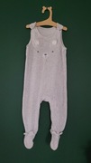 H&M kombinezon welurowy śpiochy mis 74cm
