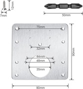 Wsporniki płyty naprawcze zawiasów ze stali nierdzewnej