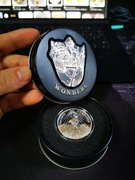 Moneta Srebrna Kolos z Rodos - 7 cudów świata -piękne metalowe opakowanie