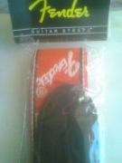 Pas do gitary elektrycznej z Logo FENDER czerwony