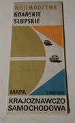 PRL mapa krajoznawczo-samochodowa 1:500 000 województwa gdańskie słupskie