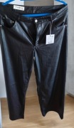 Markowe nowe z metką skórzane spodnie Pull&Bear r 42 XL szerokie nogawki