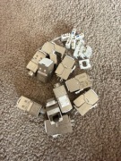 Gniazda sieciowe RJ45 keystone Cat6A ekranowane (zestaw)