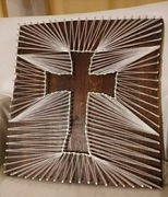 Obraz Krzyż, String Art 39/41cm