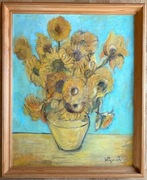 Obraz olejny na płótnie, duży inspirowany Słoneczniki Vincent van Gogh