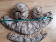 czapka kołnierz z lisa zestaw 4 szt.