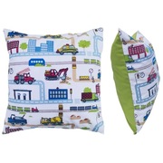 Poszewka 40x40 cm Ulica Auta Koparki - Bawełna