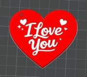 Zawieszka do kluczy serce „I love you