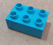 LEGO Duplo klocek 2x3 błękitny 