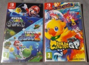 3 gry - Super Mario Galaxy 1 i 2 + Chocobo GP - nowe, folia