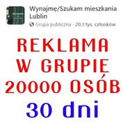 Reklama na grupie Facebook 20000 członków - 30 dni