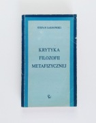 Krytyka Filozofii Metafizycznej Stefan Sarnowski