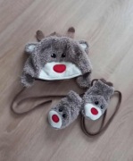 Komplet zimowy ,czapka i rękawiczki  12-18 miesiąc