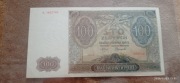 Banknot Polski 100 sto złotych z 1941 roku. Seria A. Stan bardzo ładny.
