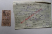 1x Bilet kartonikowy PKP ORBIS. Kraków -Budapest Keleti+sypialny 1985r