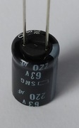 Kondensator NIPPON 220uF 63V 85°C Elektrolit