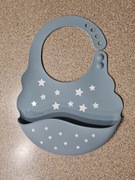 Śliniak silikonowy zapięcie, z kieszonką BabyOno