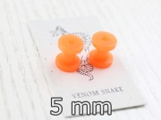 VENOM SNAKE nowe tunele plugi akryl pomarańczowe para 5mm VS170