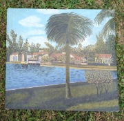 Stary obrazek ze strychu urlop wakacje palma morze