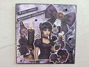 Kartka okolicznościowa na urodziny Wednesday rękodzieło 