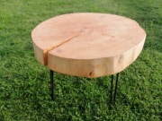 Designerski stolik kawowy z plastra olchy