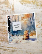 Kartka na Roczek Miś zima 