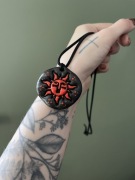 Naszyjnik zawieszka słońce kolorowe boho hippie etno