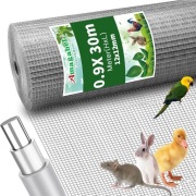 Siatka hodowlana, ogrodzeniowa, na woliery, ocynkowana, 0.9 x 30mb